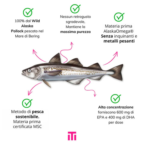 OMEGA-3 SELVATICI DELL'ALASKA- 120 perle