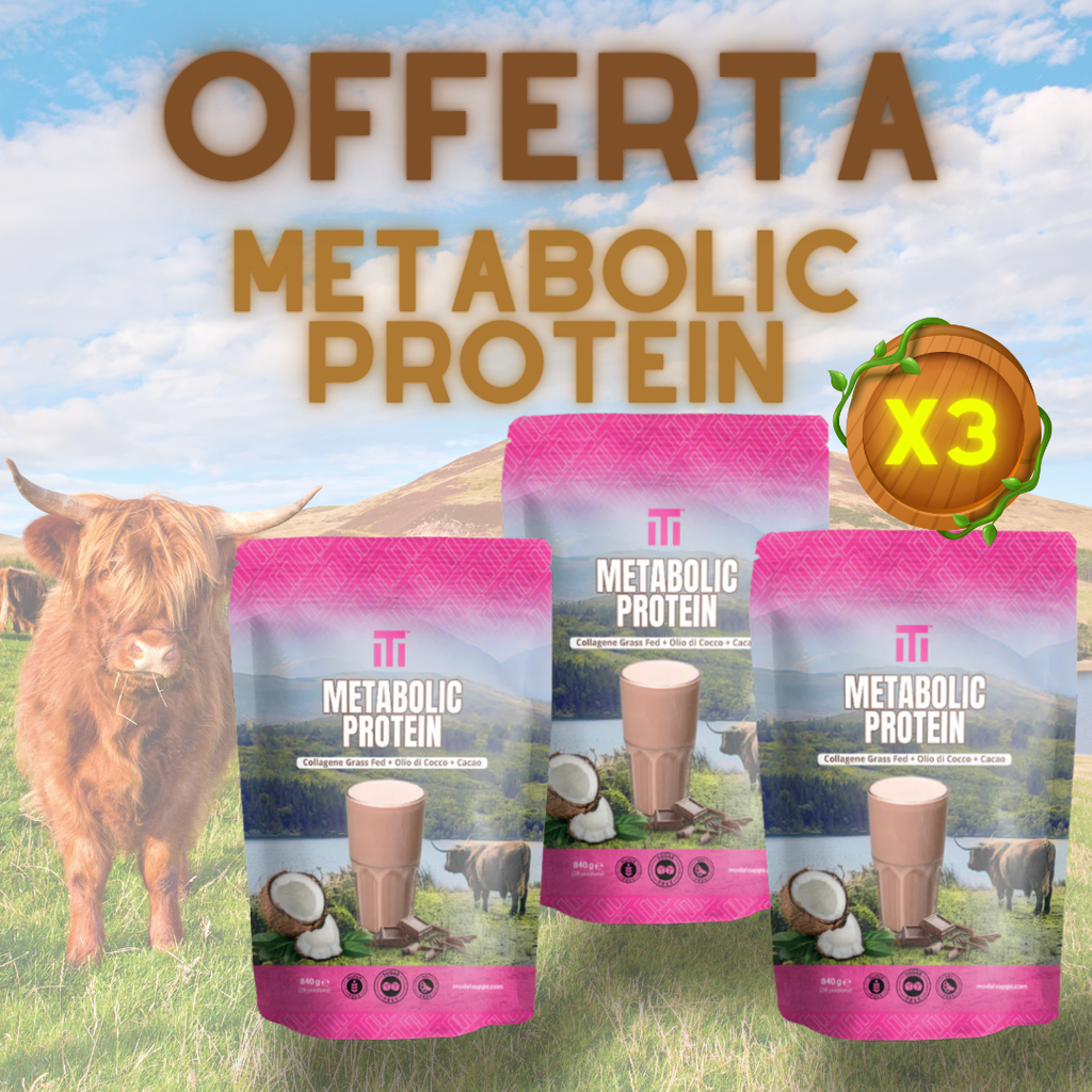 Offerta X3 Metabolic Protein - Collagene Grass Fed - Gusto Cacao