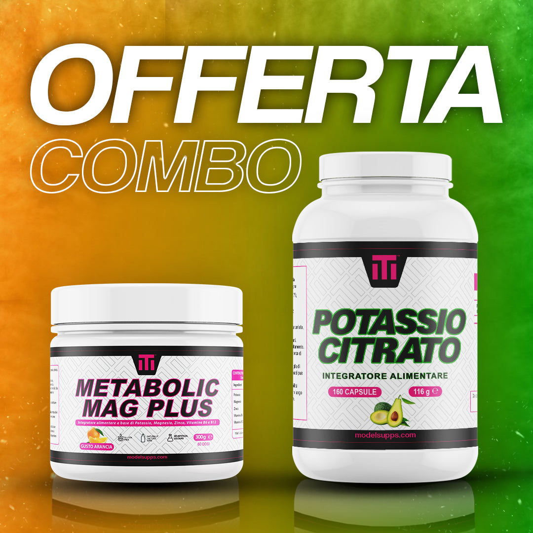 Offerta combo: Metabolic MAG 300gr + Potassio Citrato 160 cps