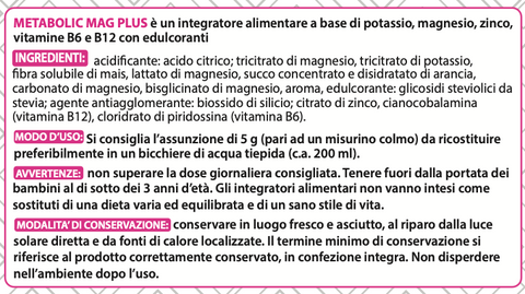 Metabolic Mag PLUS 300gr polvere