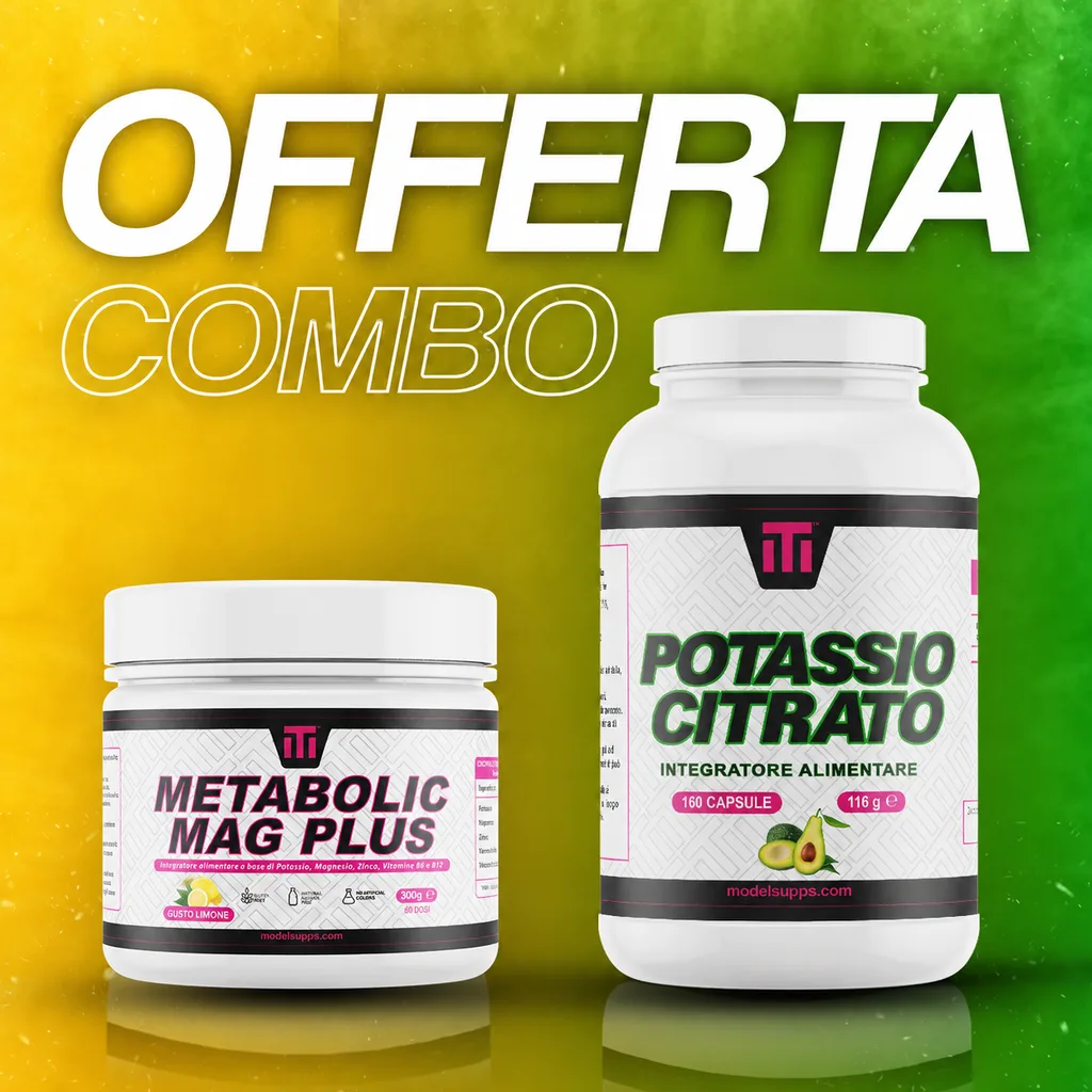 Offerta combo: Metabolic MAG 300gr + Potassio Citrato 160 cps